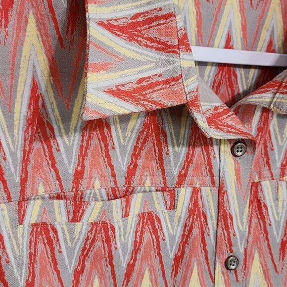Cabela's shirt geometric striped button up flannel Western Southwest Cowgirl L - Picture 6 of 6